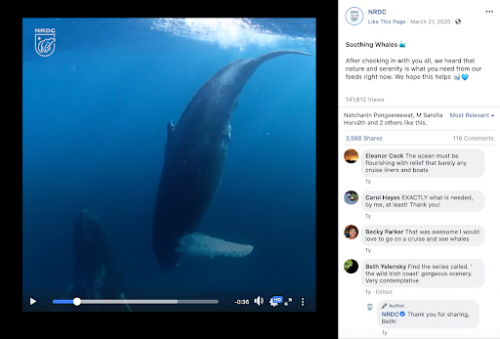 Example of a user-centric approach on Facebook