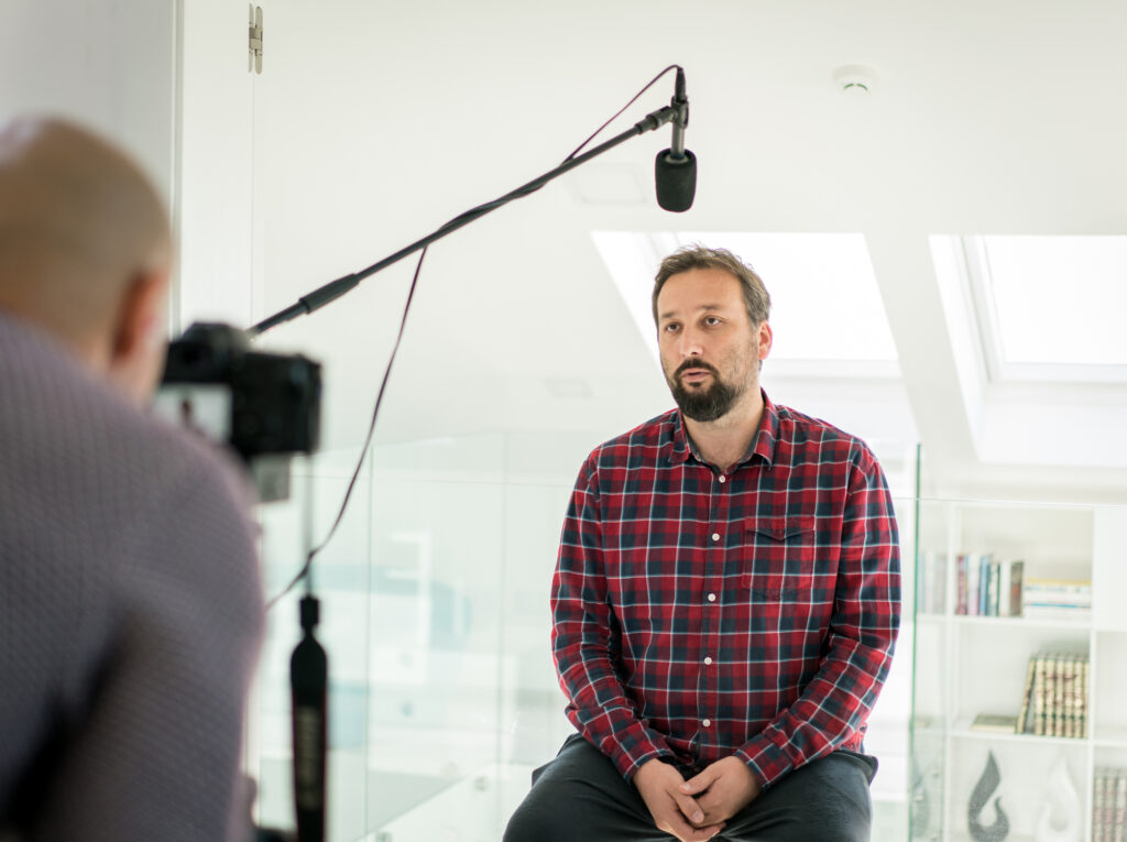 Home video testimonial interview